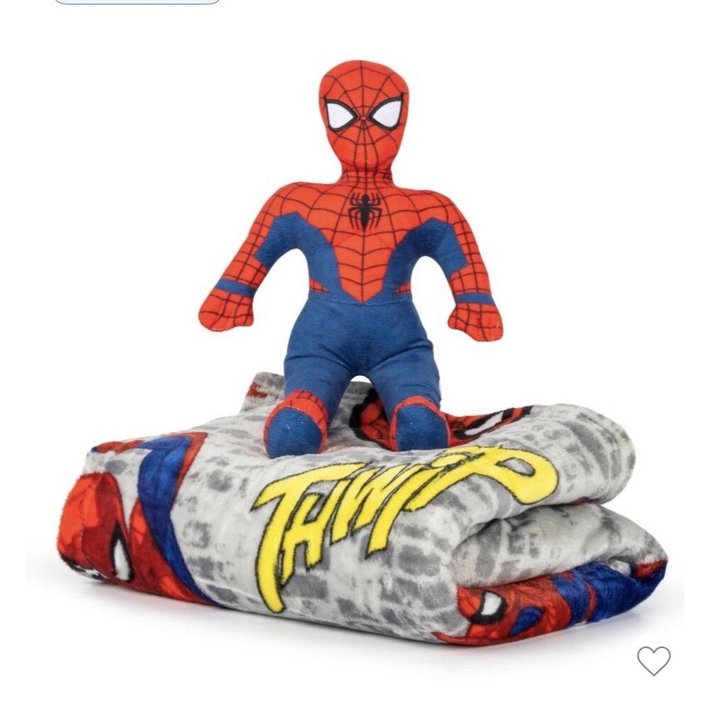 SPIDER-MAN PILLOW BUDDY & THROW BLANKET SET, SPIDERMAN